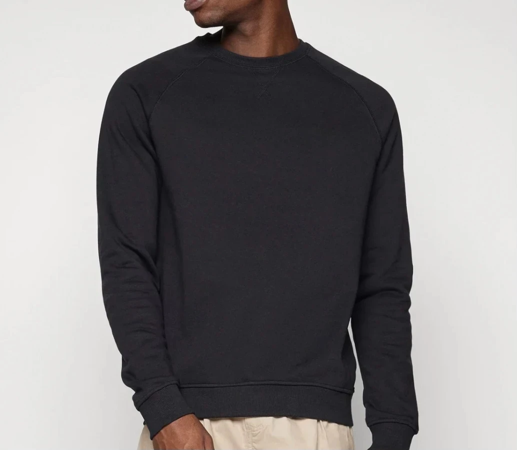 Men's Black Crew Neck Sweatshirt